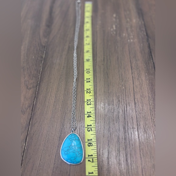 Turquoise Pendant Necklace- Costume Jewelry - Picture 4 of 4